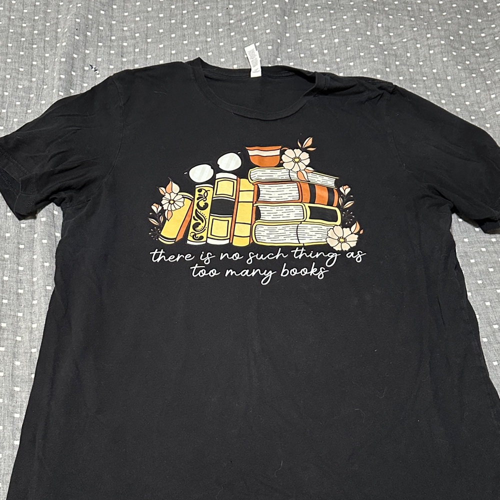 Black shirt with Book Graphic
